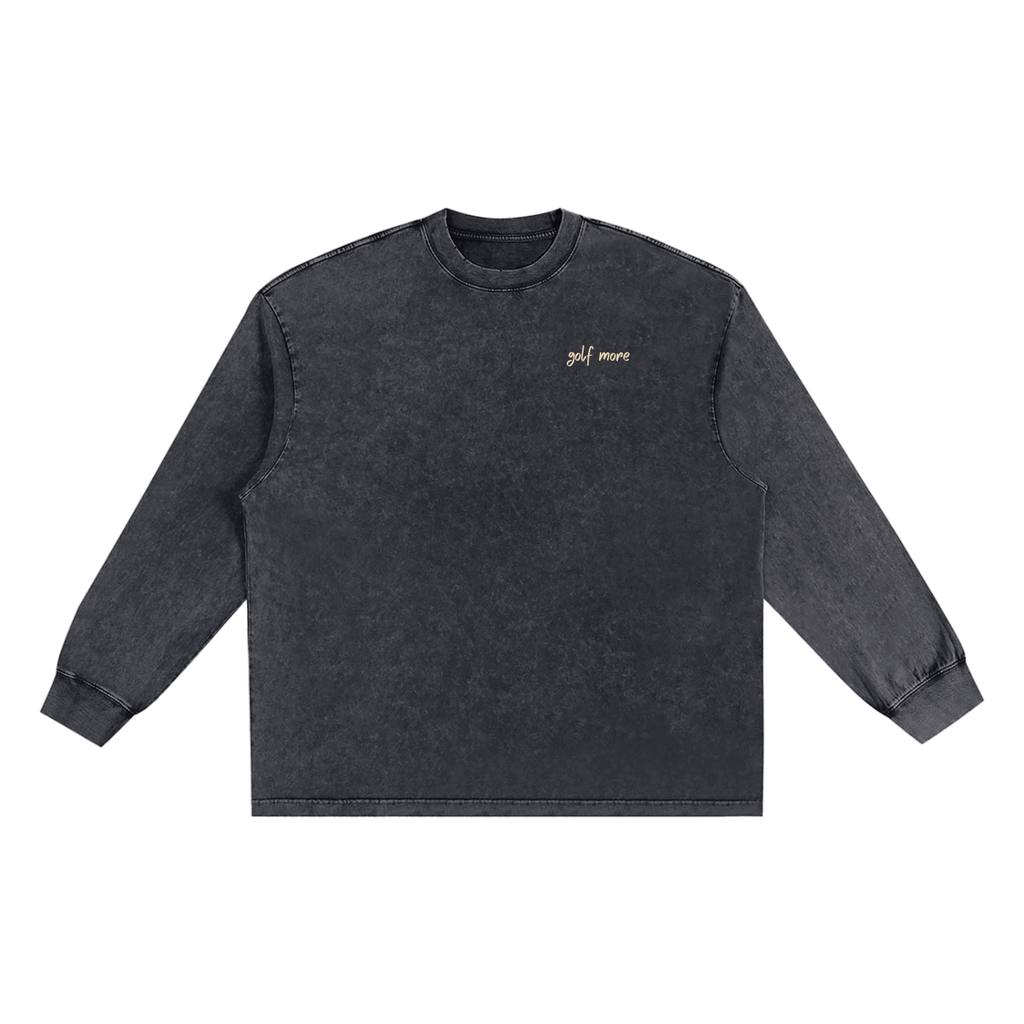 Washed Long Sleeve Golf More