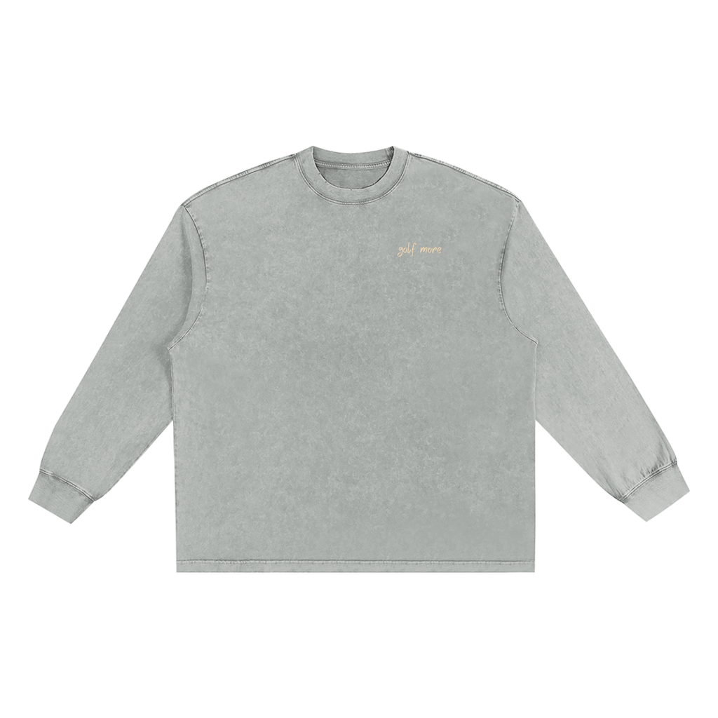 Washed Long Sleeve Golf More
