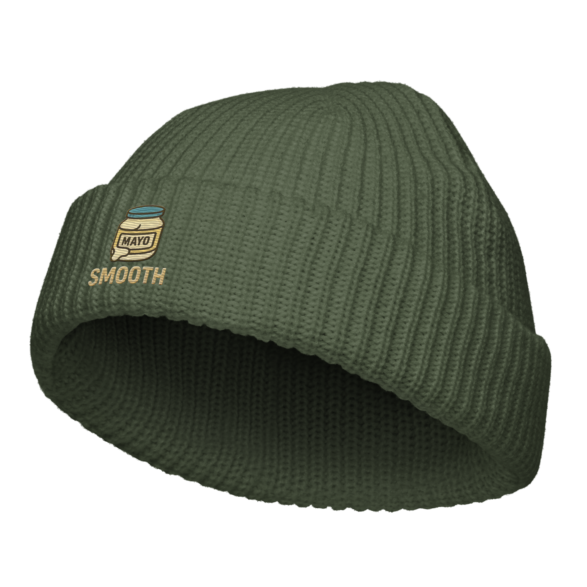 Knit Fisherman Beanie - Smooth Mayo
